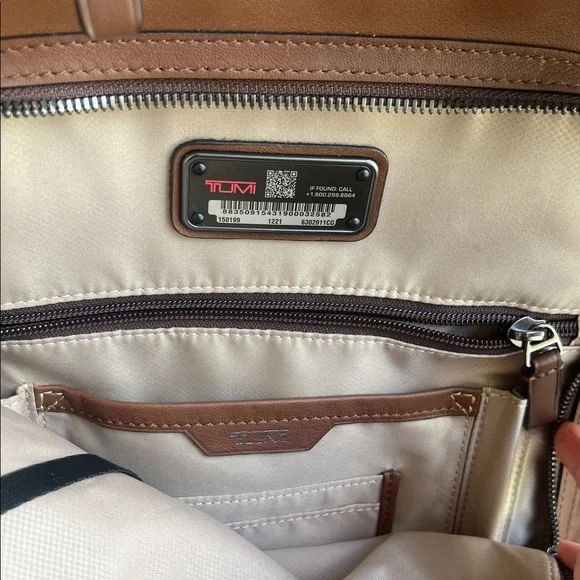 Tumi Chestnut Brown Leather Backpack for Men - Picture 2 of 12